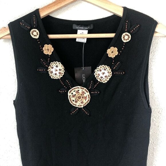 NWT Luciano Dante Sleeveless Sweater Size Medium - Picture 2 of 7